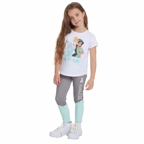 NWT Disney Princess Kids’ 3pc Fleece Set Jacket Leggings Shirt - Size 3T - Picture 2 of 9